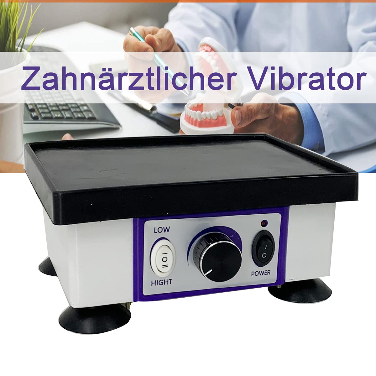 Oscillatore dentale 220 V 120 W, Oscillatore a denti quadrati Attrezzature da laboratorio dentale Oscillatore a gesso quadrato Oscillatore con spazzolino da denti Tecnologia dentale