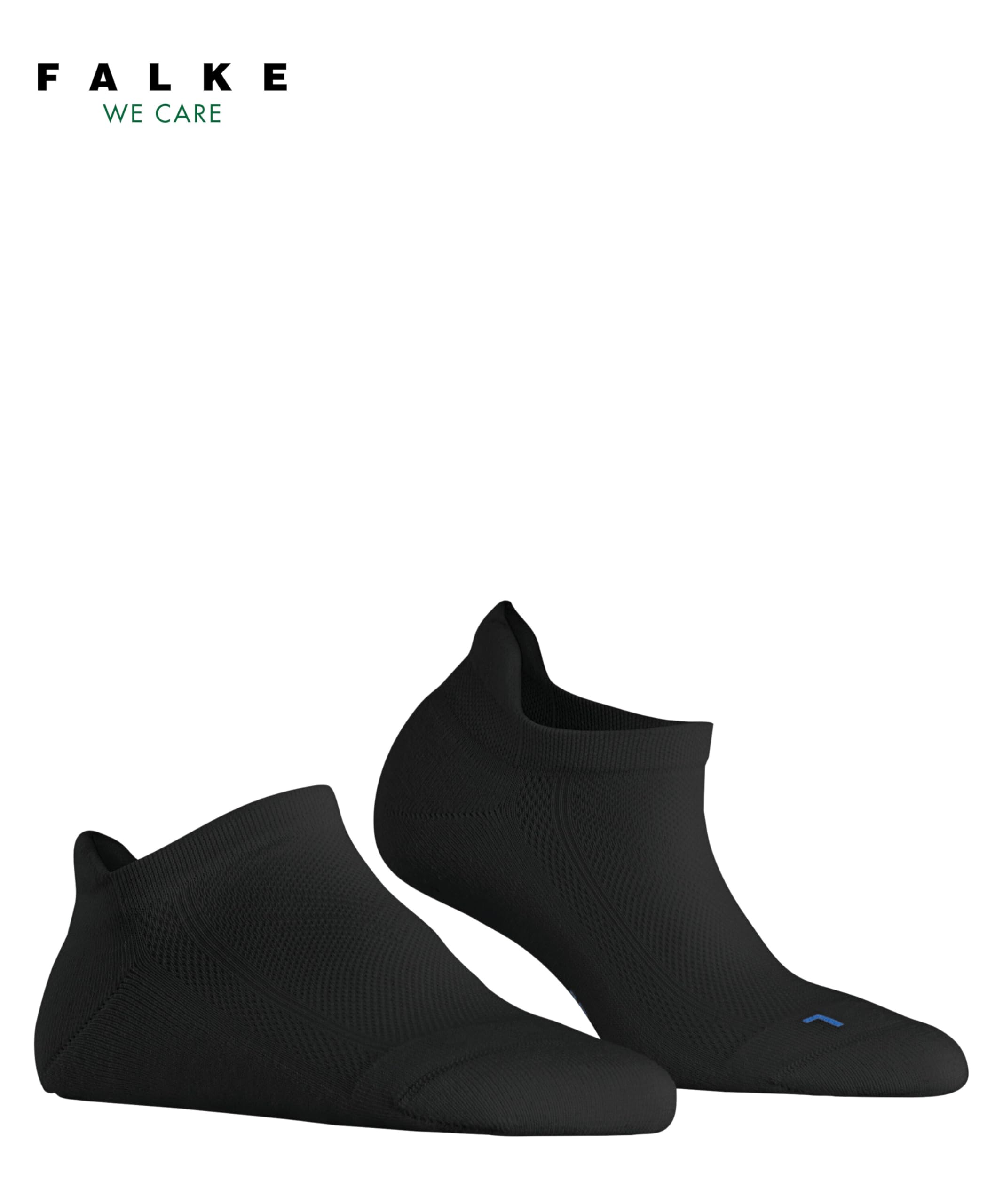 FALKE Kobiety Skarpety do trampek Cool Kick Sneaker W Sn miękki oddychający szybkoschnący jednokolorowe 1 Para, Czarny Black 3000, 37-38