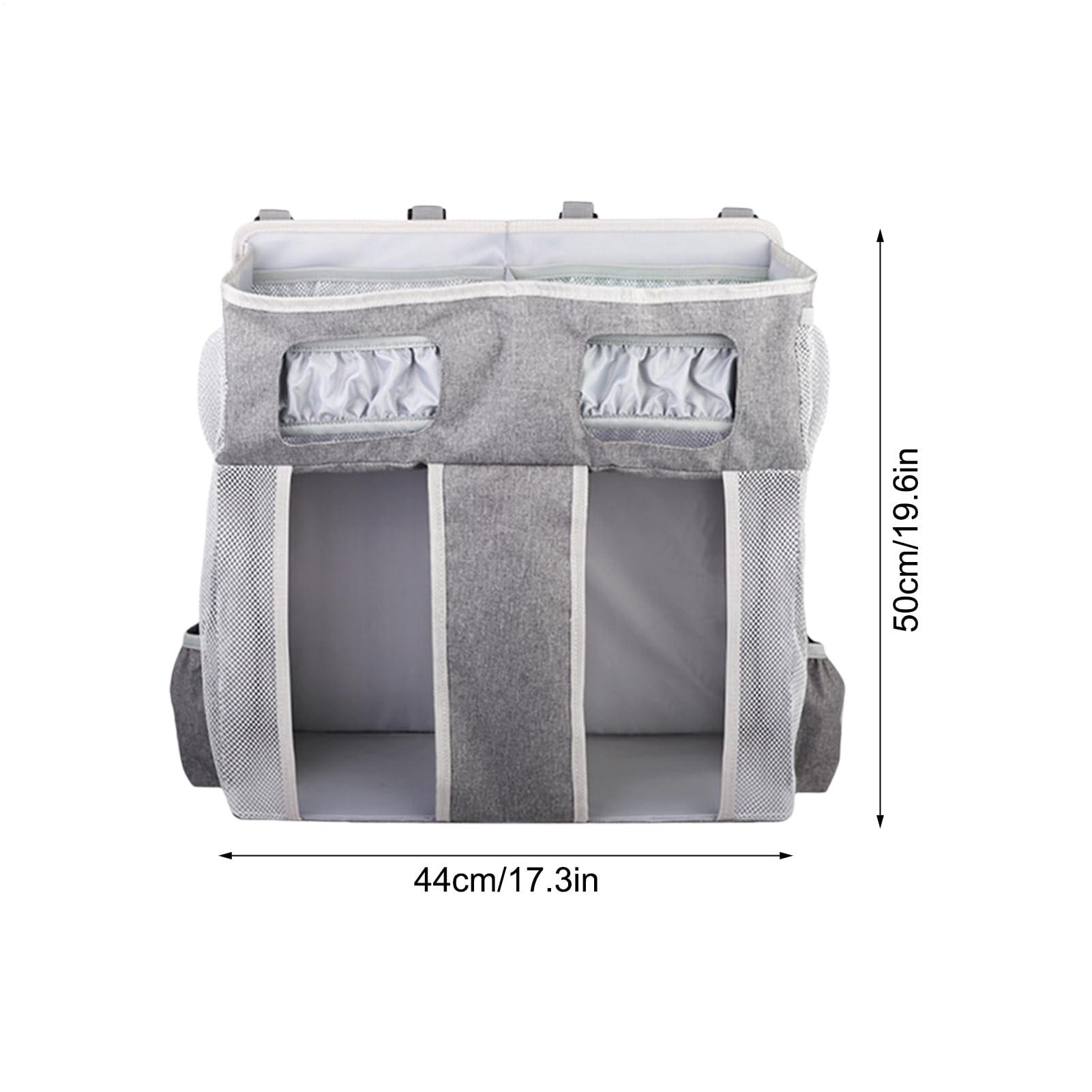 Organisateur De Chevet Poches Biberon Sac Lingettes Bavoir | Grand Sac Organisateur De Lit Bébé En Oxford Empilable Suspendu Rangement Nurserie Bébé Chevet Garçons Filles