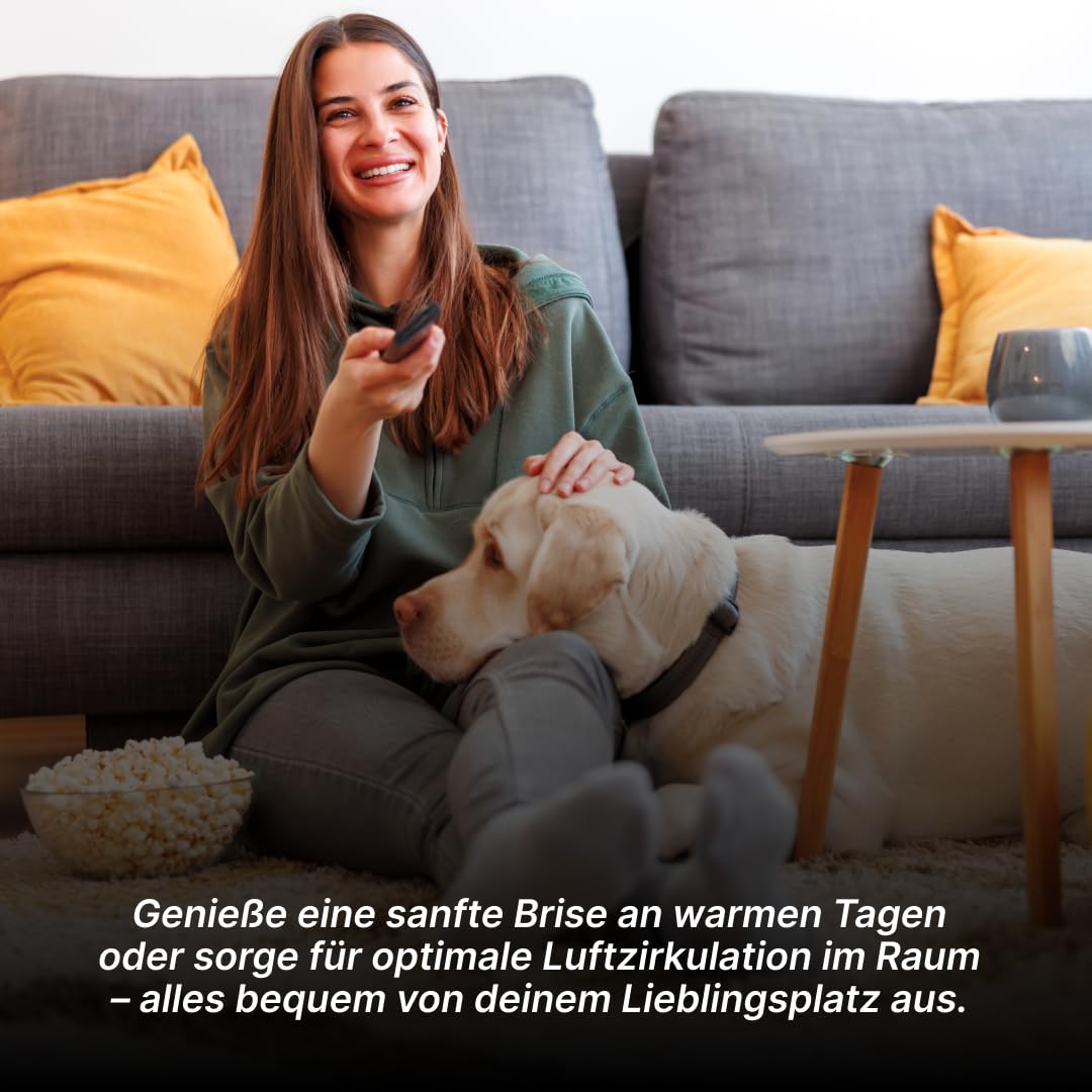 Brilliant LED Deckenleuchte mit Ventilator, 49 cm Ø – RGB Frontlicht & CCT Zentralbeleuchtung, inkl. Fernbedienung, dimmbar & Farbwechsel