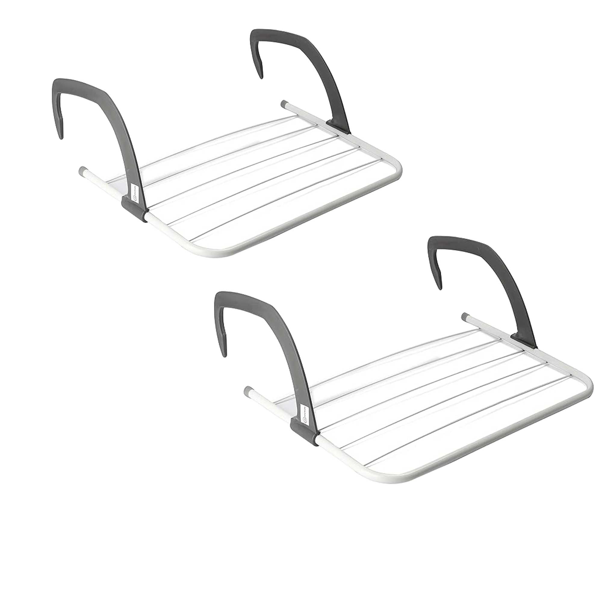 KAV Foldable Indoor Cloth Airer Drying Radiator Bath Rack 5 Bars with Waterproof Adjustable Arms Space-Saving Camping Drying Rack Easy To Install, Indoor Outdoor Towel Holder, Pack of 2 — image 1