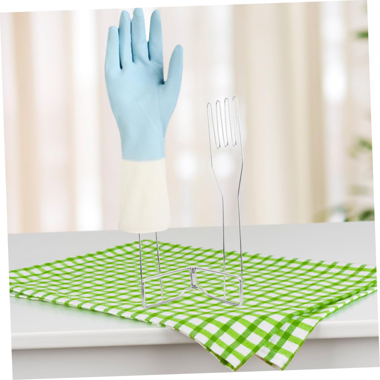 DECHOUS 2pezzi Supporto per Asciugatrice in Acciaio Inox Porta Guanti Multifunzionale Cestello per Asciugatura Organizer per Strofinacci e Utensili da Cucina Design Compatto e Pratico