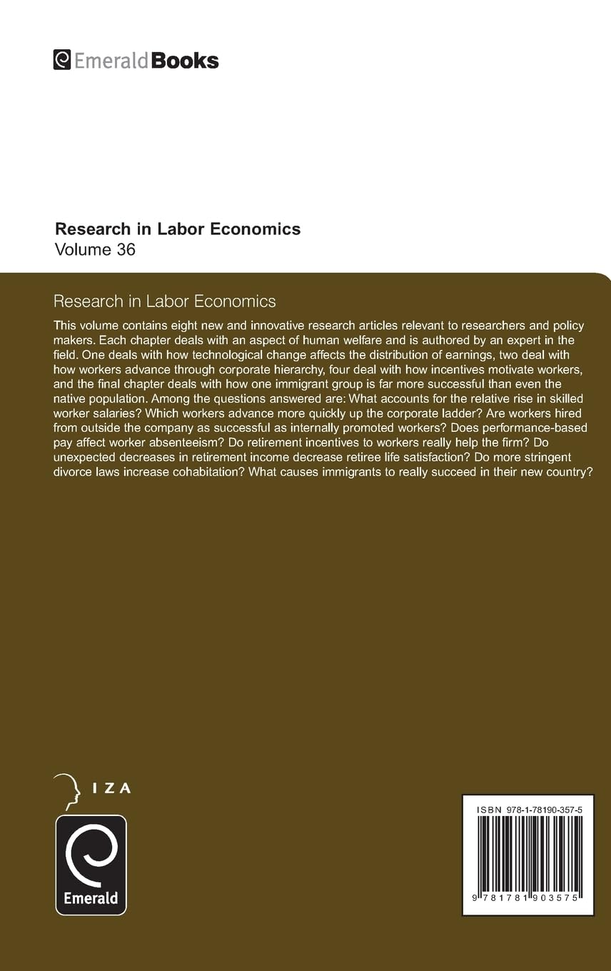 Research in Labor Economics: 36