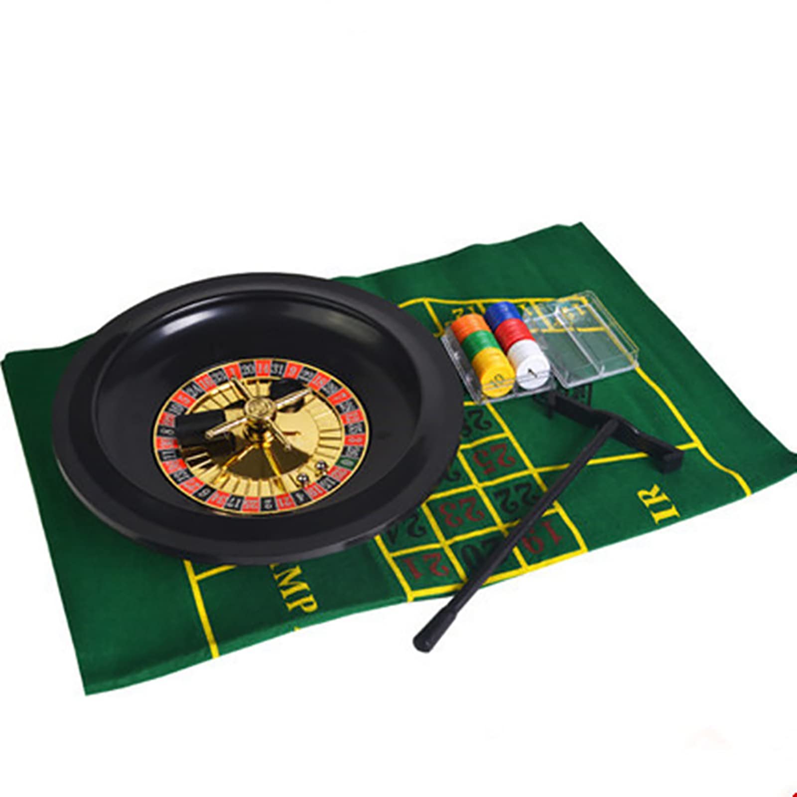 GagalU Roulette-Rad-Set Komplettset, Casino-Roulette-Spielset, 10-Zoll-Roulette-Set für Casino-Spiele, Freizeit-Tischspiele, perfekt für einen Spieleabend zu Hause oder eine Par