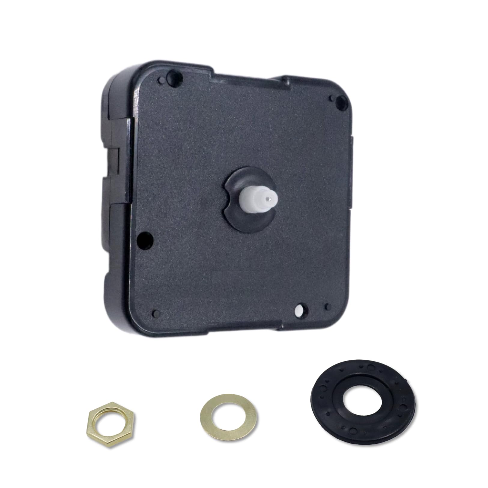 Movimento silenzioso per orologio al quarzo, albero da 8 mm, per riparazione fai da te | design a batteria, mani non incluse, facile installazione fai da te, kit meccanismo di ricambio