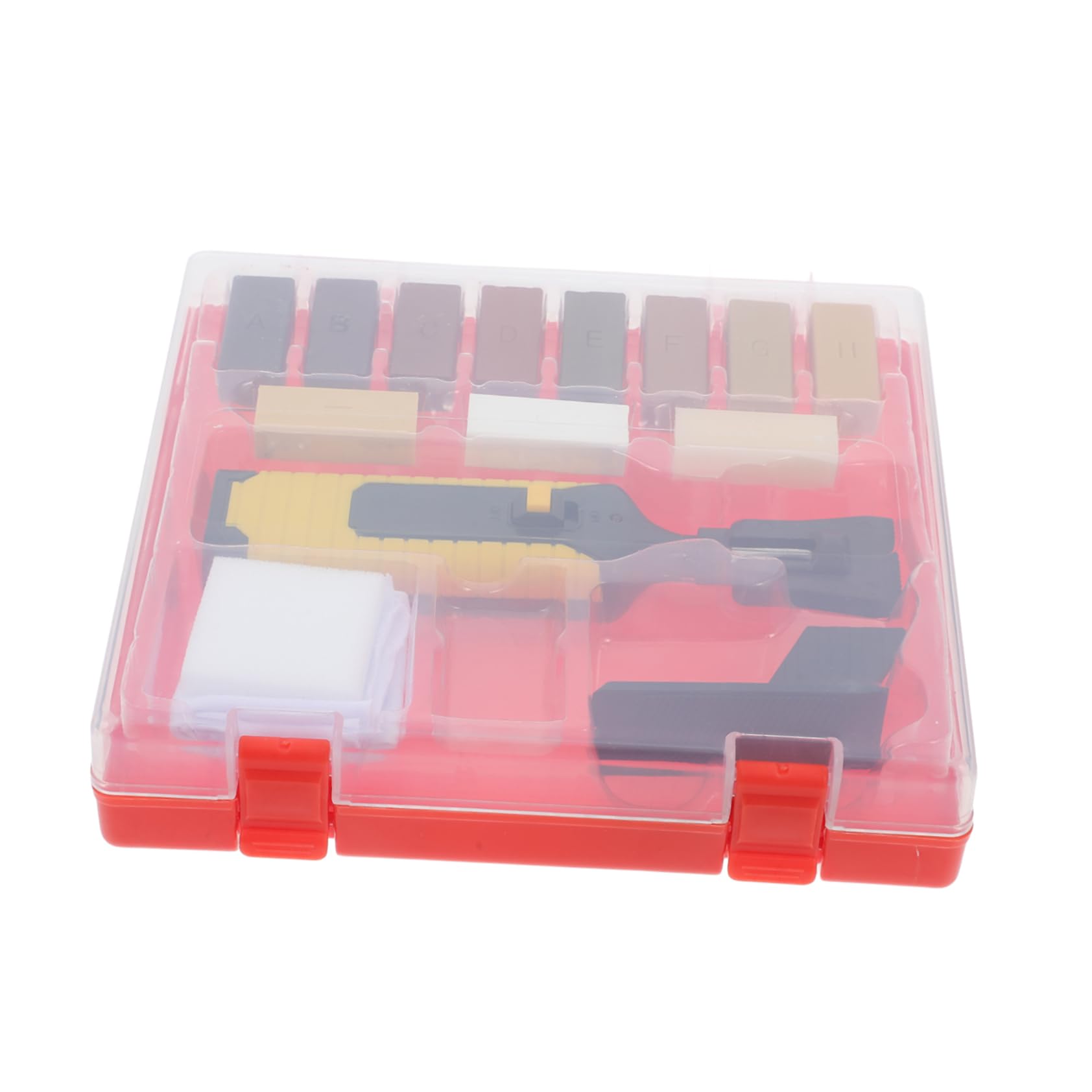 Lurrose Kit Reparación Madera para Pisos y Muebles, Reparación de Rayones y Grietas, con Cera, Resina, Esponja y Pen Eléctrica para Hogar