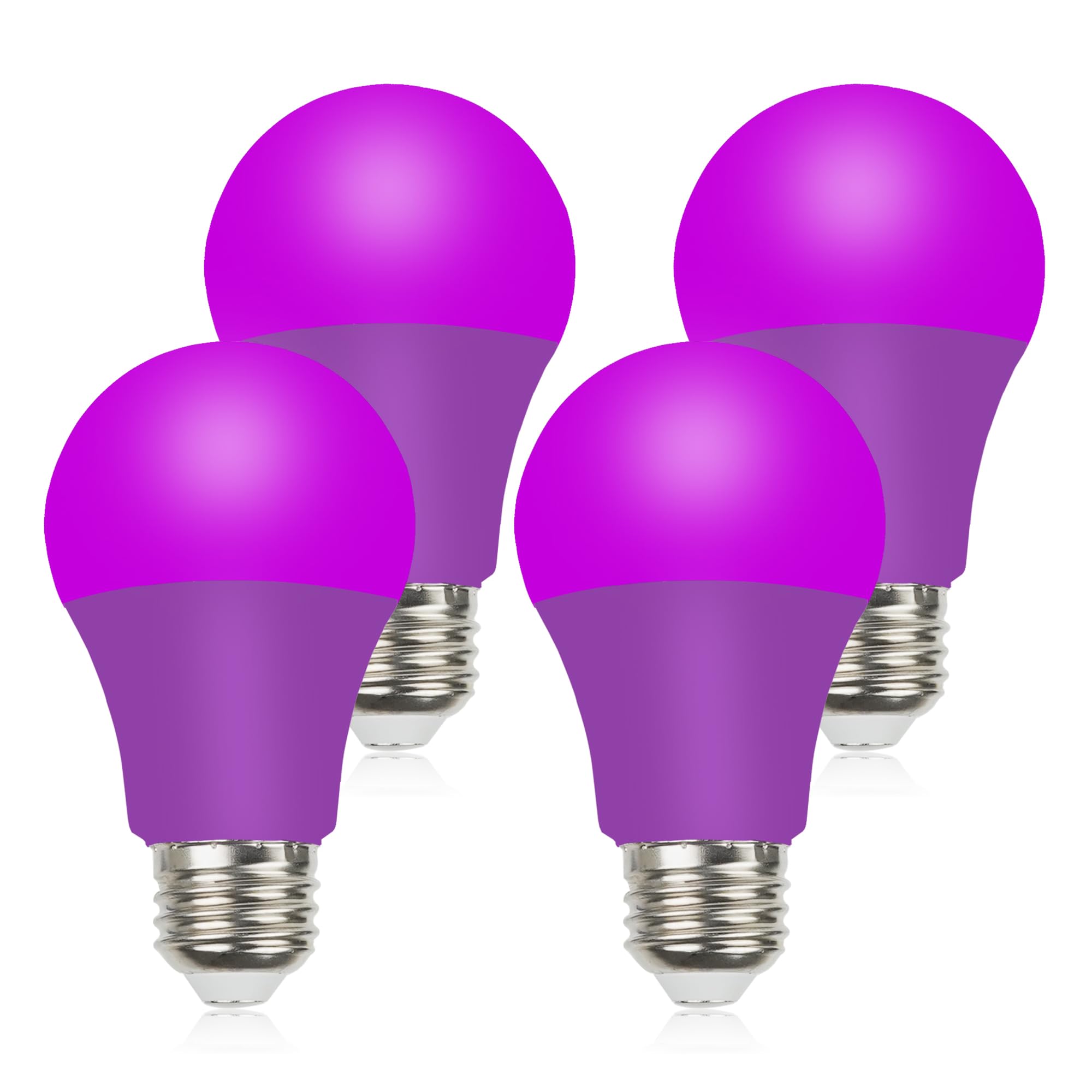 Purple Light Bulbs, 9W (60 Watt Equivalent) E26 Base 120V A19