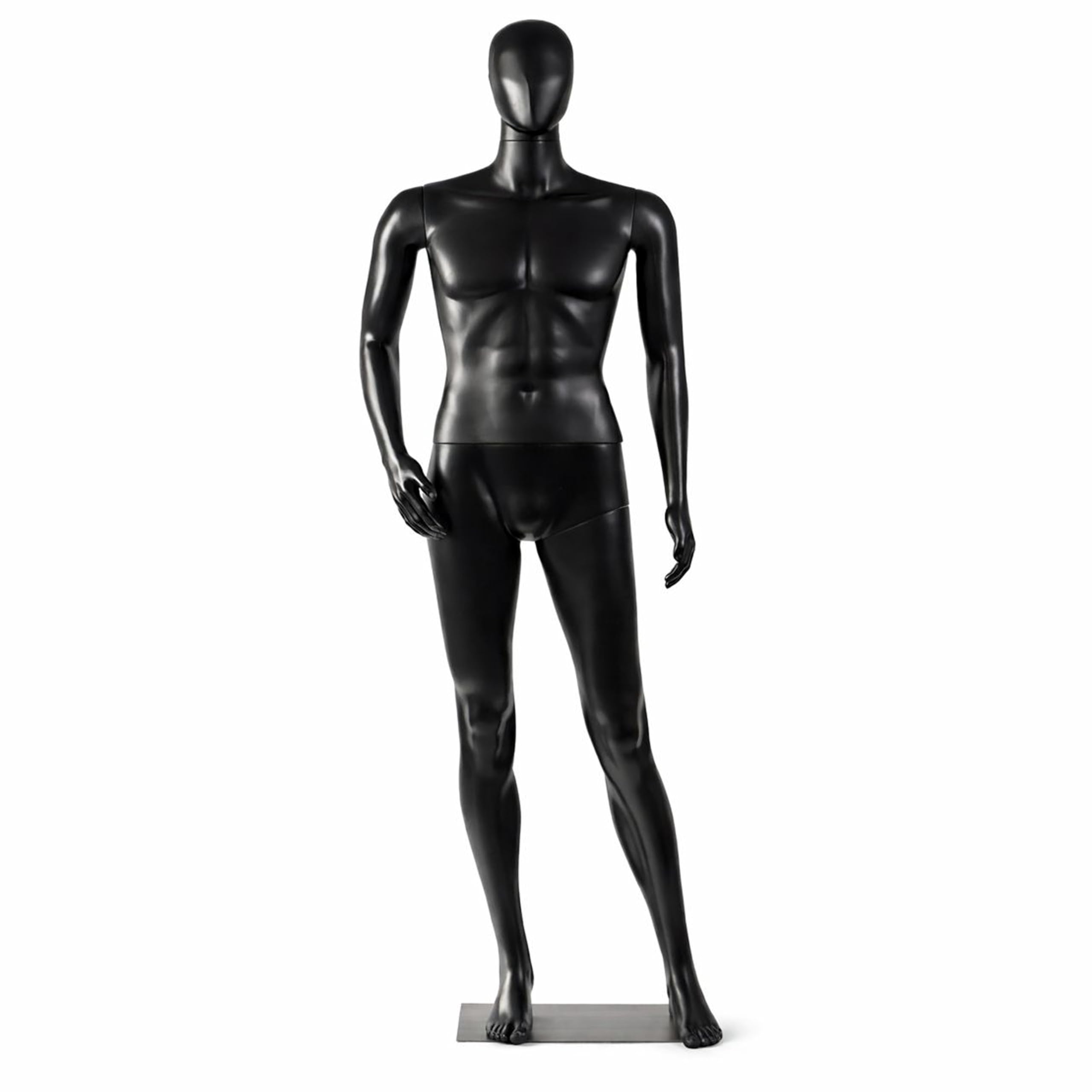 SereneLife Male Mannequin Body 185cm,Tall Full Body Shop Mannequin With Adjustable Head, Flexible Limbs And Detachable Design, Perfect For Clothing Stores, Boutiques, Exhibitions And More(Black)