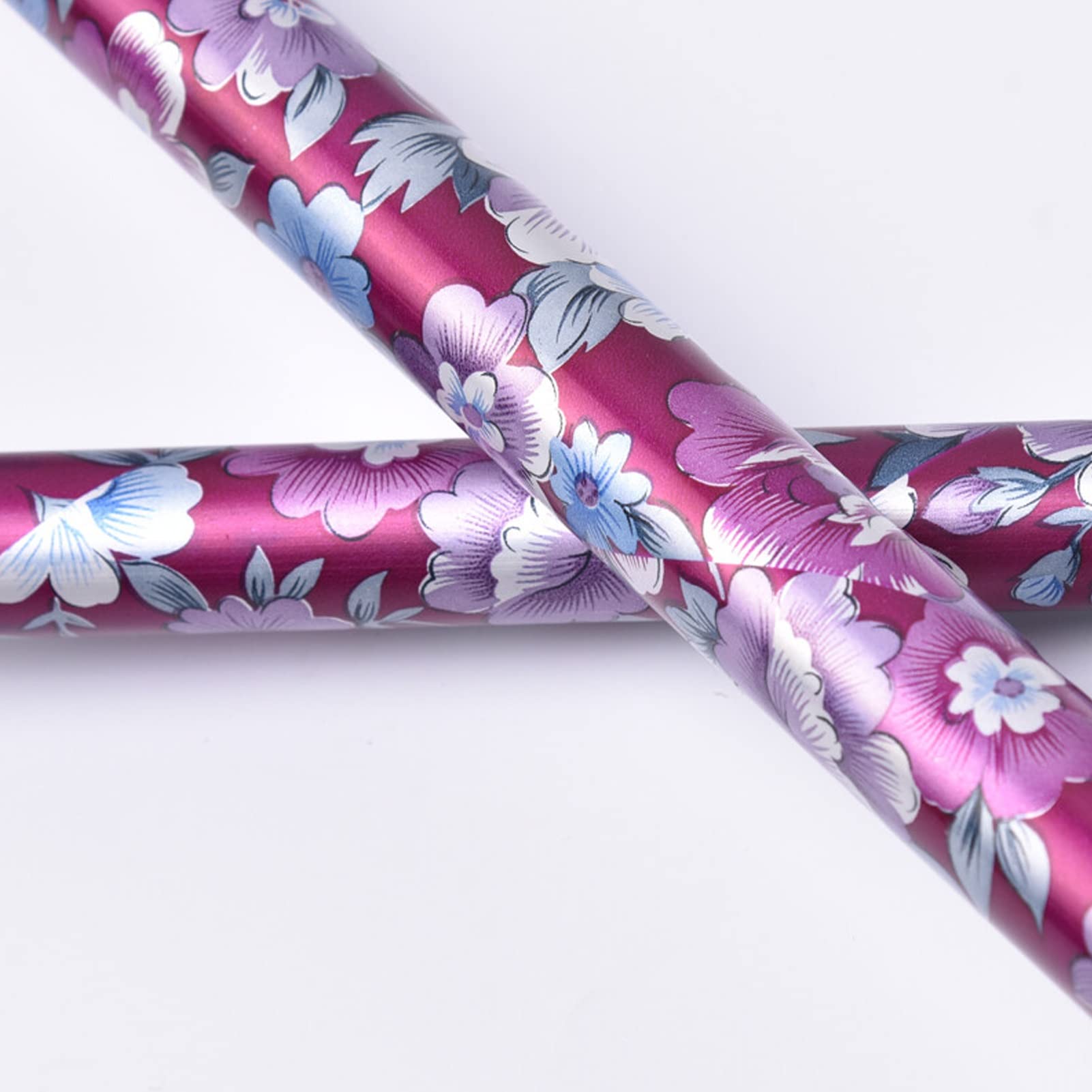 Bastones para Caminar para Mujeres, Bastón de Aluminio Ajustable con Diseño Floral Elegante para Hombres/Personas Mayores, Regulable en 10 Medidas