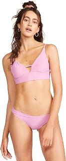Billabong Women's Standard Sol Searcher V Neck Cami Bikini Top, Paradise Pink, Medium