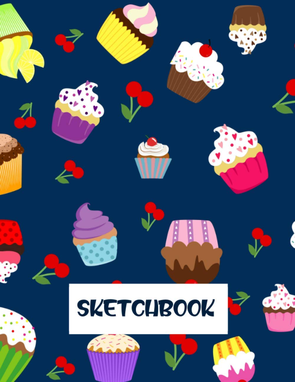 Cupcake Sketchbook: Blank book to Draw, Write, Sketch or doodle