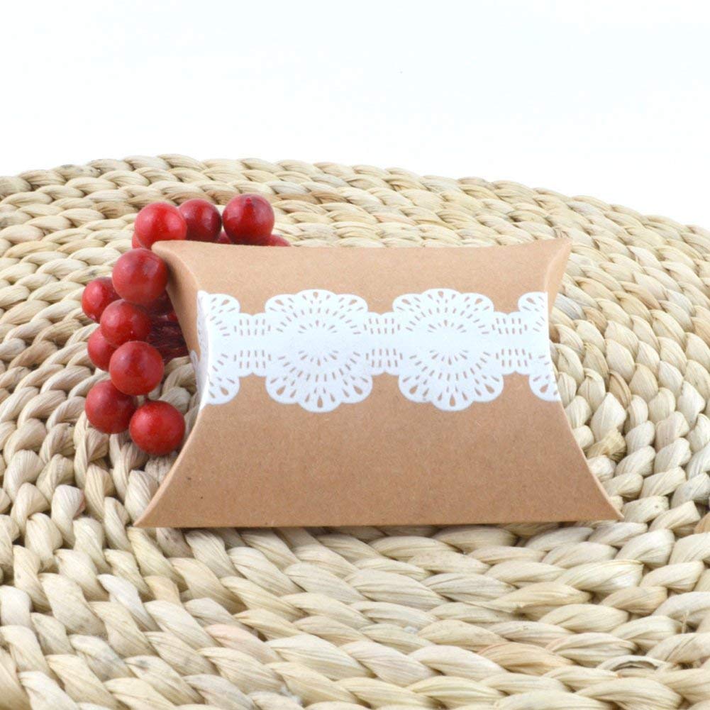 Pack2Gift Vintage Lace Pillow Favor Boxes Pack of 24pcs Favor Boxes