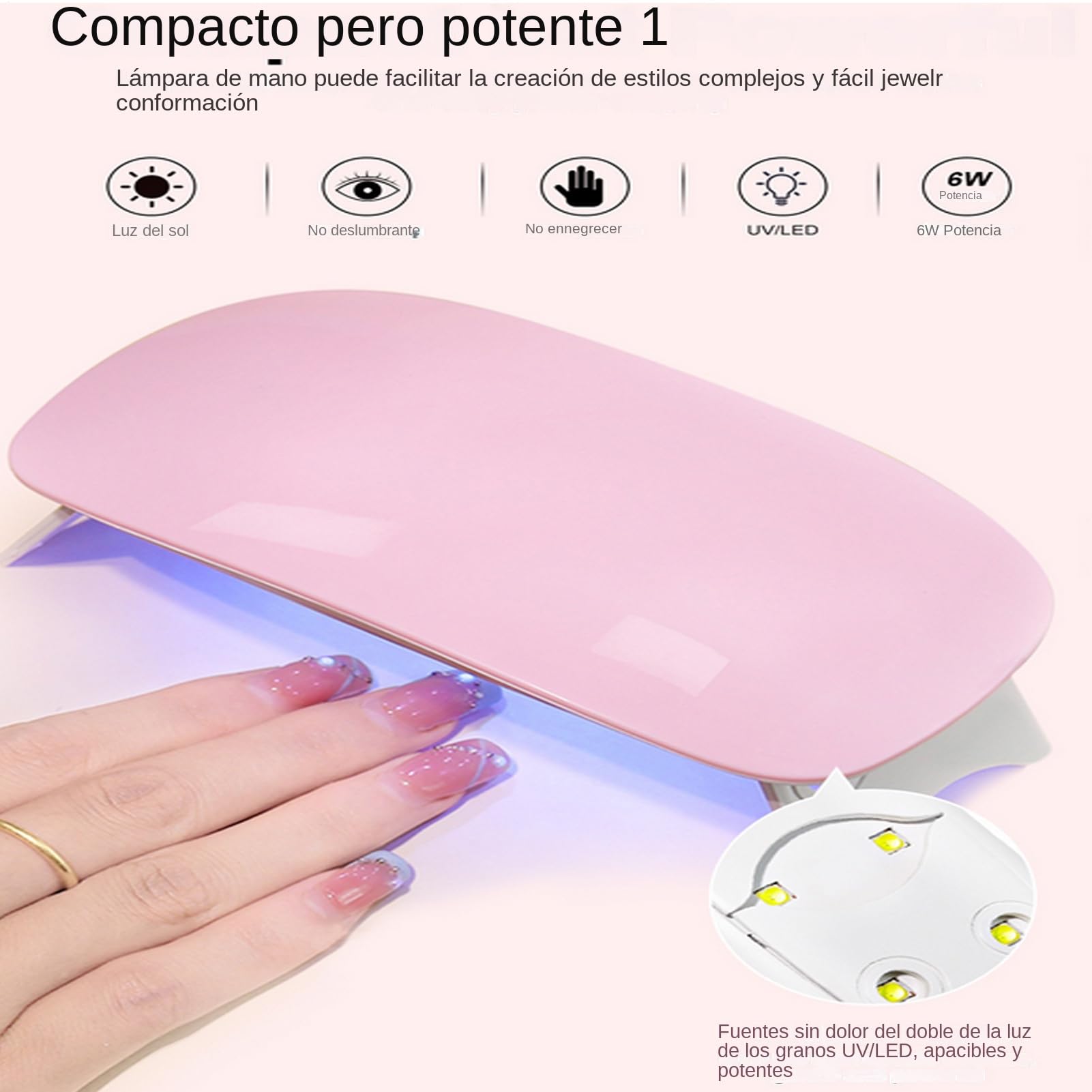 Kit De Gel Para Extensiones De Uñas Kit De Manicura 6 Colores Con Lámpara