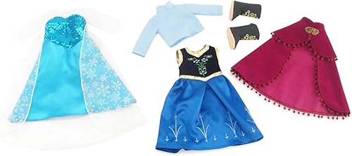 Emily Rose Muñeca de 18 pulgadas 6 piezas de disfraz de princesa Make Believe | Paquete de ropa de valor incluye zapatos! | Capitible con muñecas de