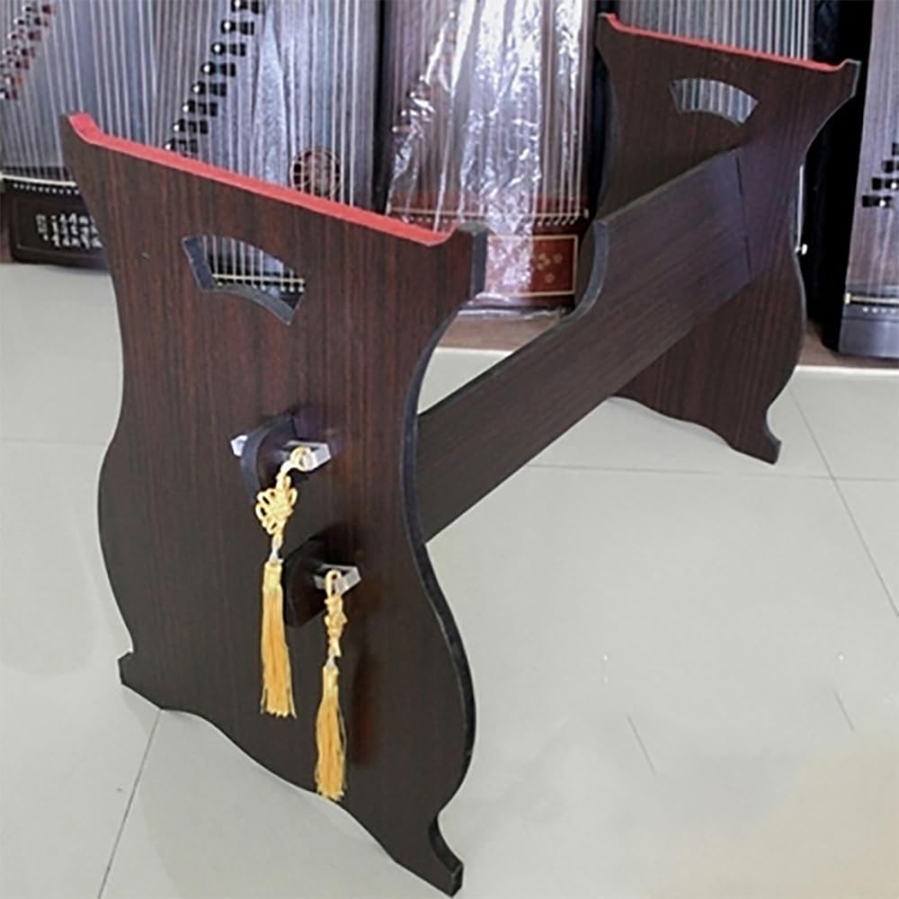 Stojak Guzheng do instrumentów Guqin o wysokości 125-163 CM | Solidne i trwałe, antypoślizgowe nóżki oraz ażurowe rzeźbienie