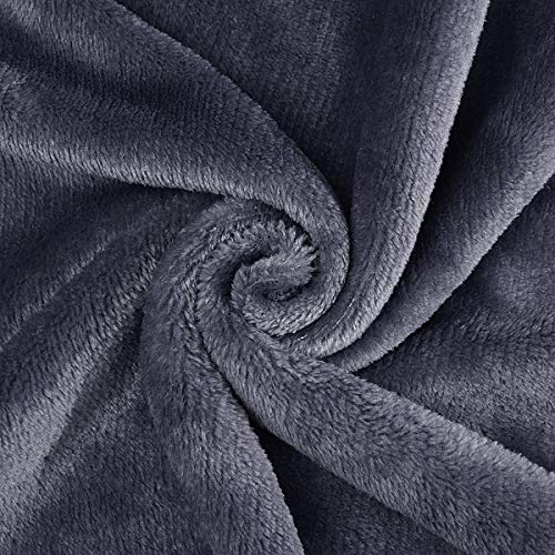 STGAO Kuscheldecke Flauschig Decke Fleecedecke 60 x 120 cm Kuscheldecke Extra,Baumwollmix Weich Warm Sofaüberwurf Decke Unterstützen Sie Die Anpassung für Bett Und Couch, Dunkelgrau