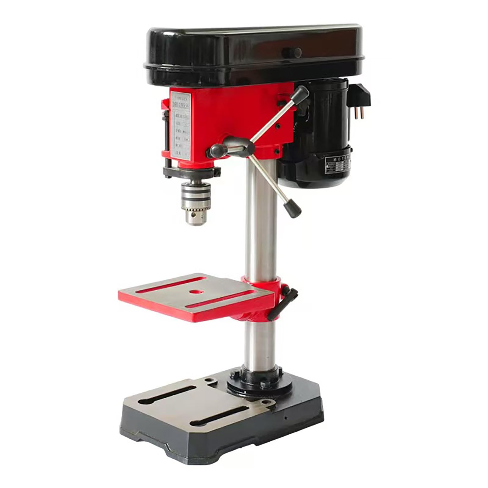 8 in Benchtop Drill Press, 5 Amp 110V, Variable Speed Cast Iron Bench Drill Press, 0-45 Tilting Worktable with Tabletop Drilling Machine for Wood Metal