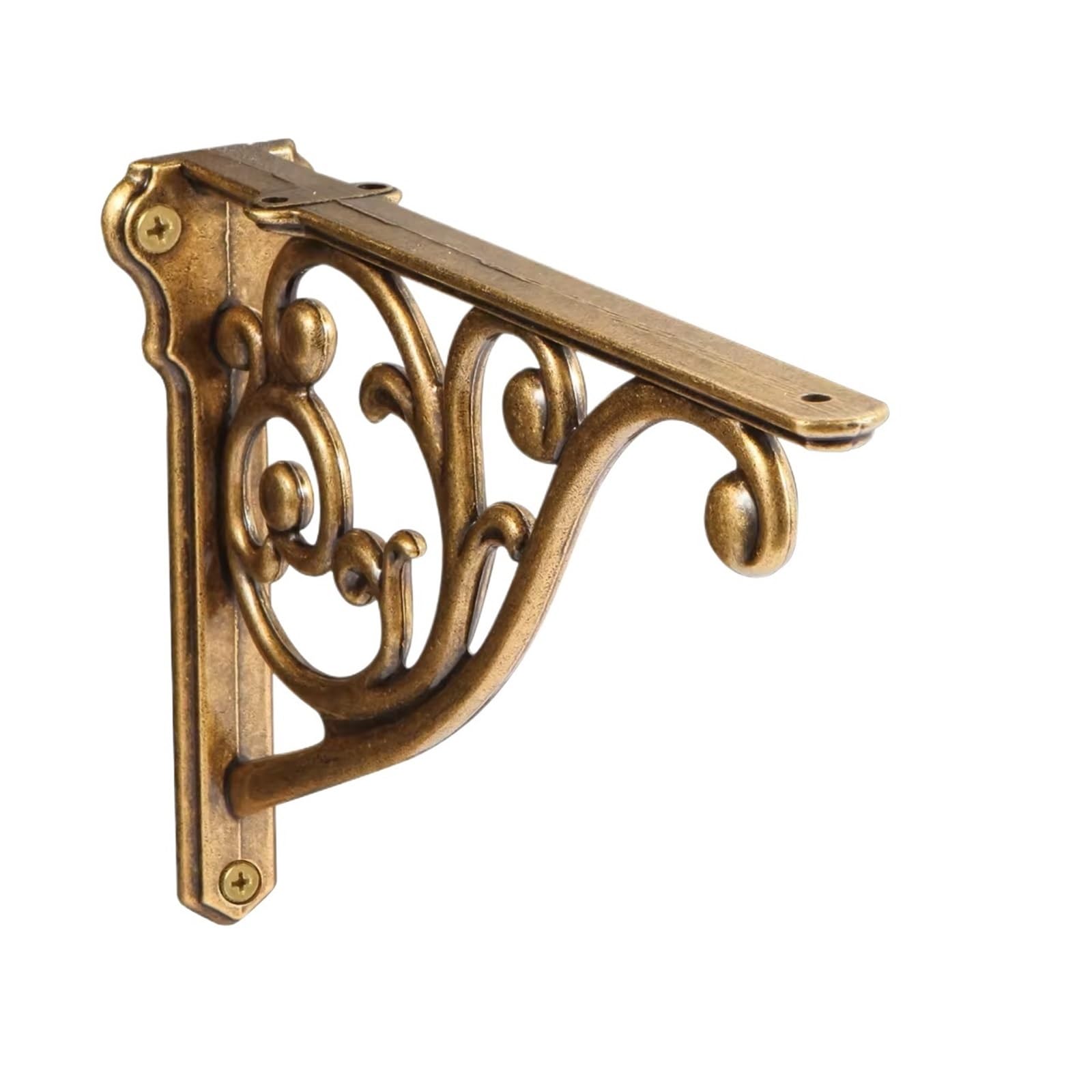 2Pcs Zinc 8" F Shaped Floating Shelf Bracket for Floating Shelves
