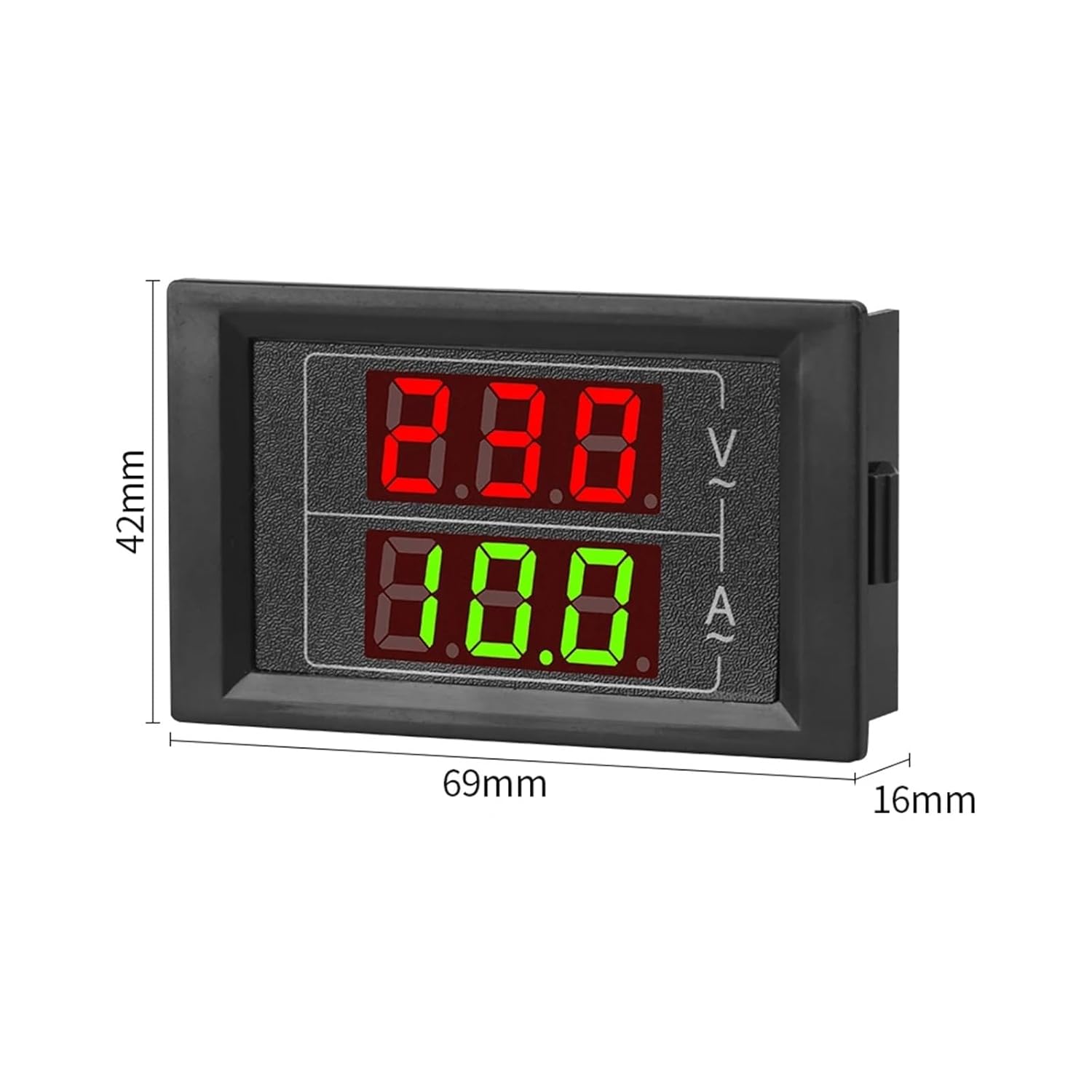 AC60-500V 100A Dual Display Voltage Current Meter Detector Tester LED Voltmeter Ammeter Tester Detector with(Voltmeter Ammeter)