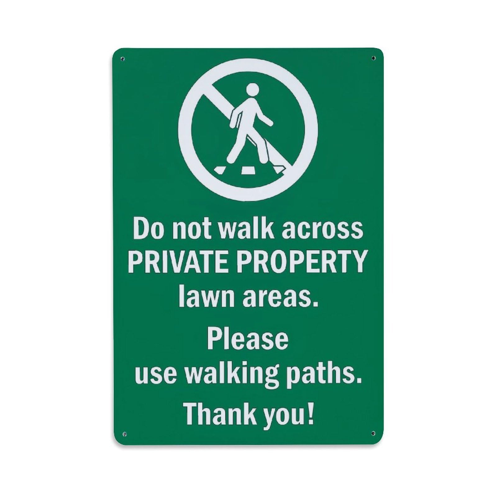 Nestemfo Vintage Do Not Walk Across Private Tin Sign Metal Sign, Living Room,Bar, Home, Bedroom Wall Decor,Retro Metal Poster 8X12 Inches