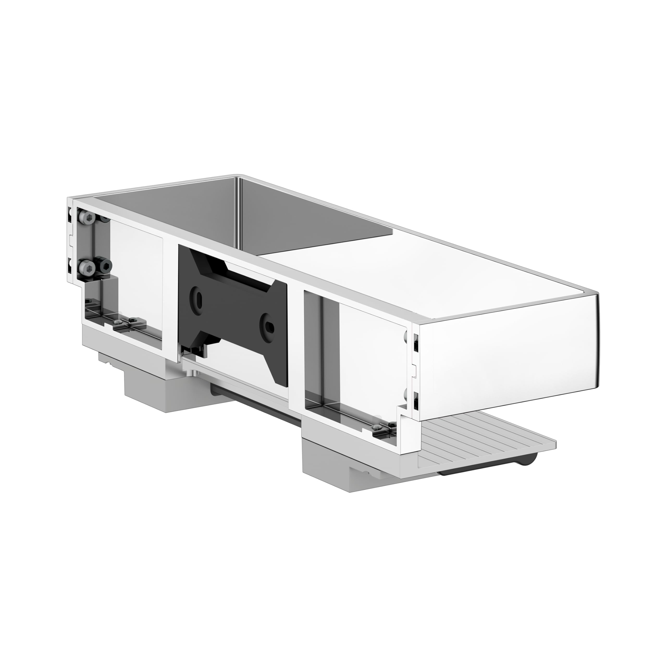KEUCO EDITION 11 Douchekorf 30 cm, aluminium geanodiseerd en verchroomd, afneembaar, incl. schroeven en pluggen, Doucheplanchet voor boren