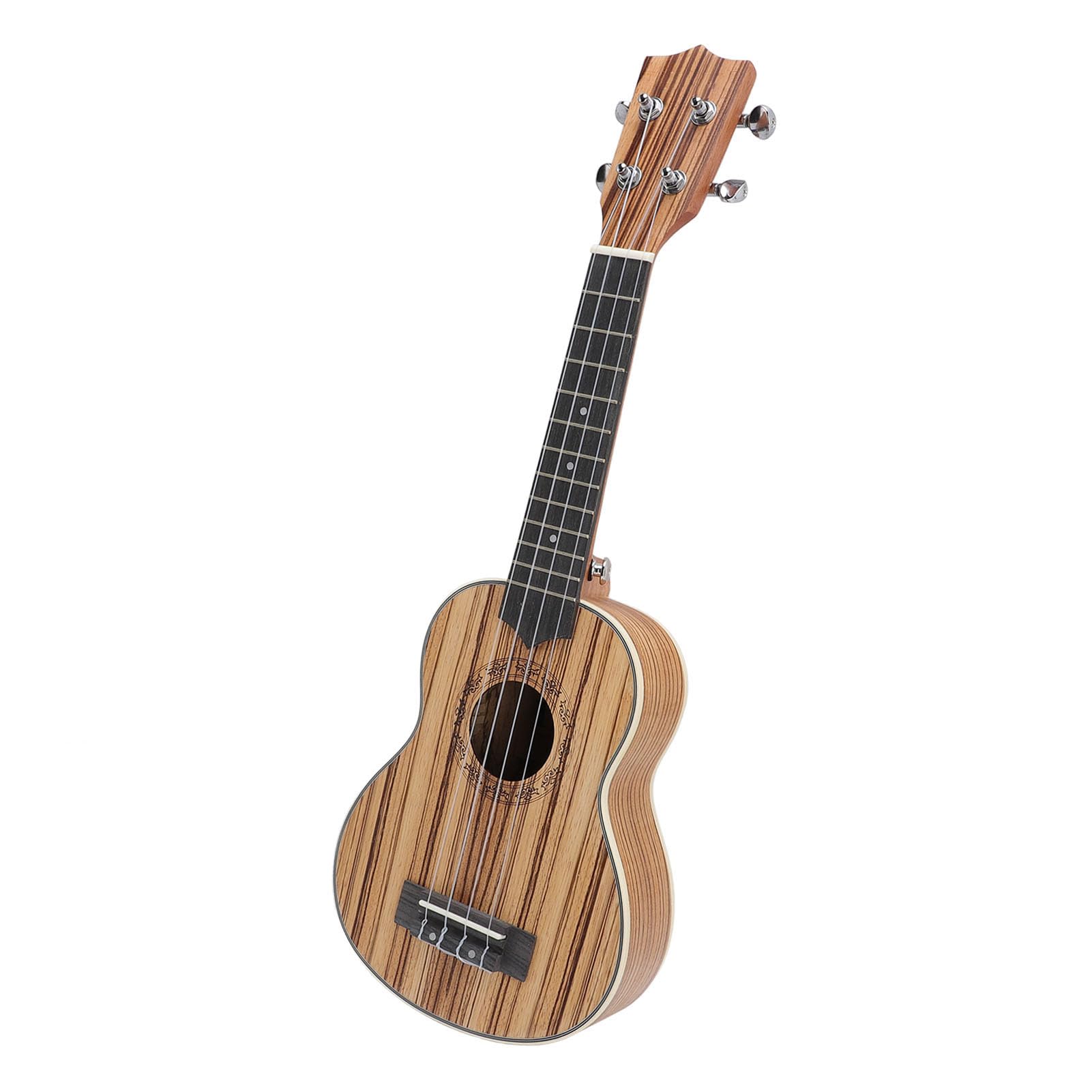 21 Cali Soprano Ukulele, Zebra Wood, Rich Resonance, dla Początkujących Dzieci Dorosły z obudową, Tuner, Paski, Typy, Miłośnicy Muzyki Instrumenty Muzyczne Online Lekcja Nylonowe
