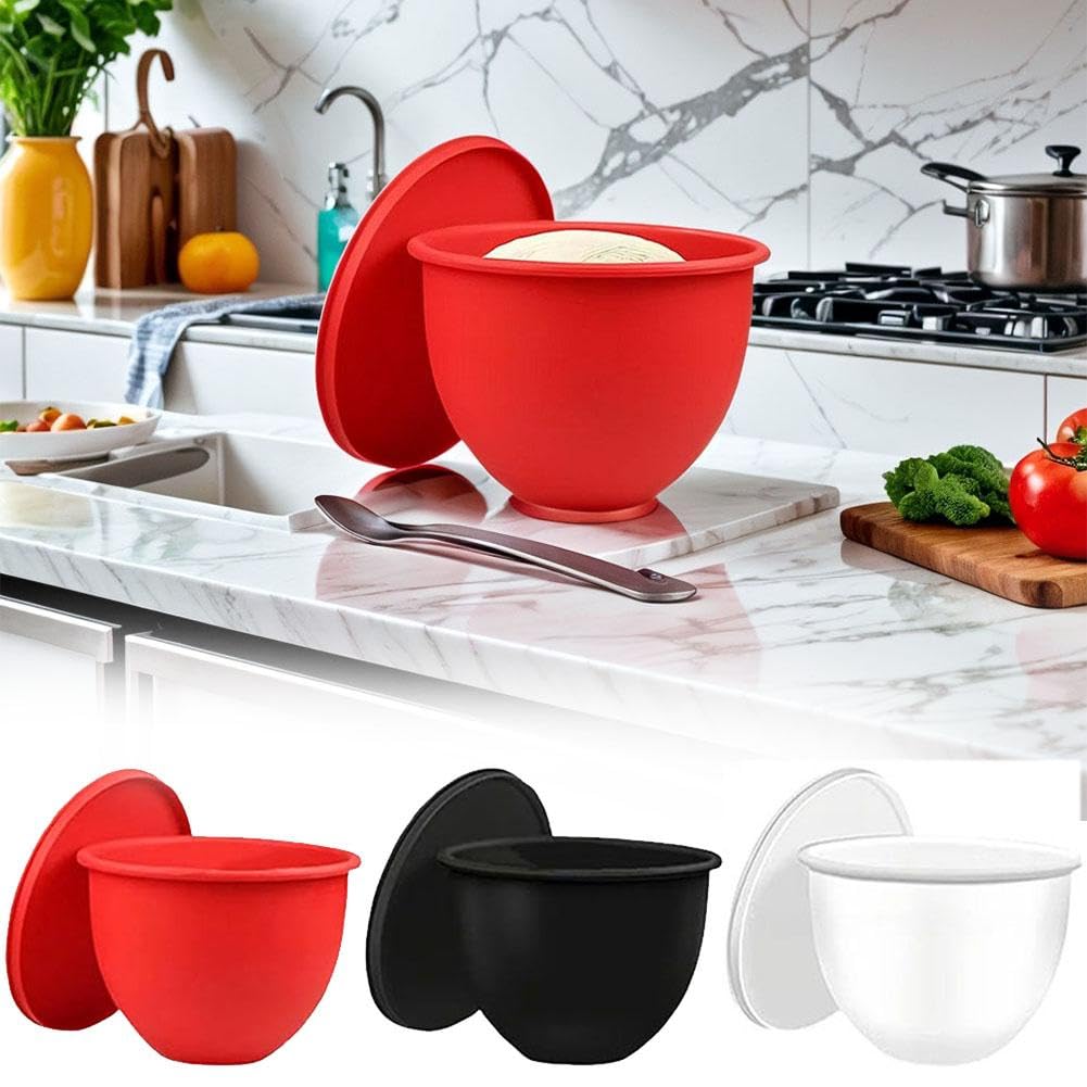 Silikon-Einsätze Für Mixer – Praktische Bowl-Liner Für 5-Liter-Mixer, Spritzsicher & Faltbar, In Rot