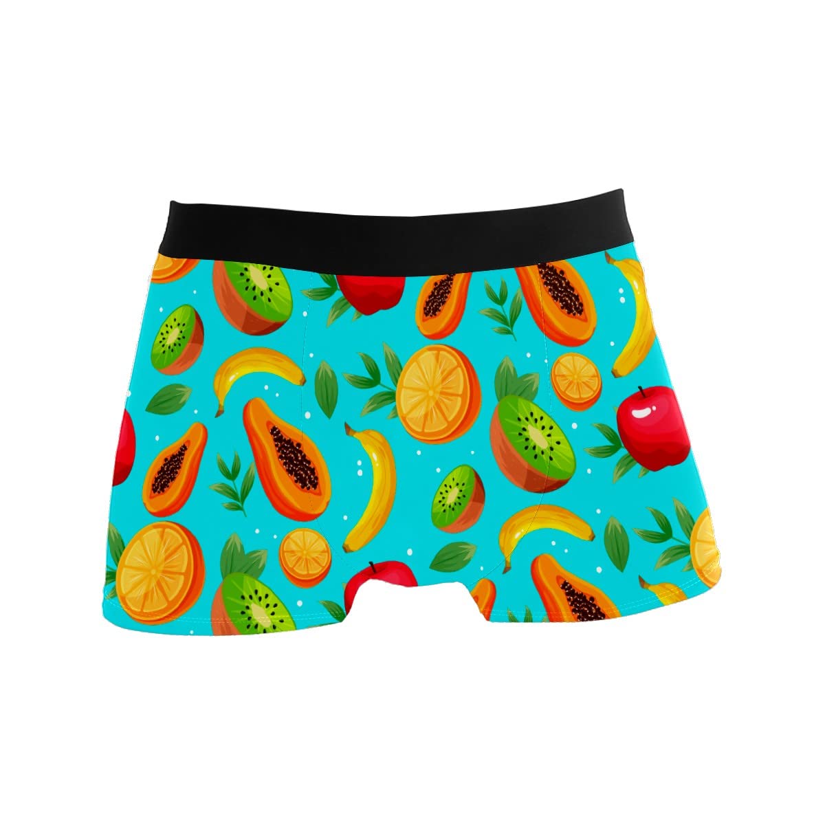 GISPOG Boxer Briefs Underwear Soft Underpants Stretch Breathable Tropical Fruits