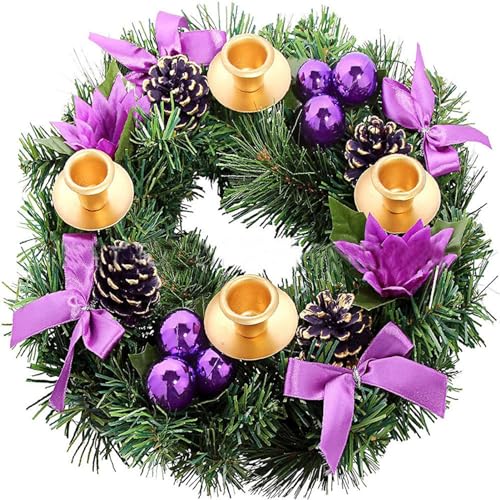Xistuoz Weihnachtskerzenkranz – kreativer Adventskranz mit...