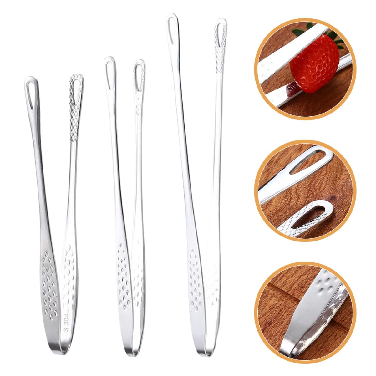 Happyyami 3 Juegos Pinzas Para Barbacoa Comida De Buffet Filetes Pinzas De Cocina Clip De Postre Para Carne Para Cocinar Para Parrilla Para Parrilla Al Aire 3 piezas * 3