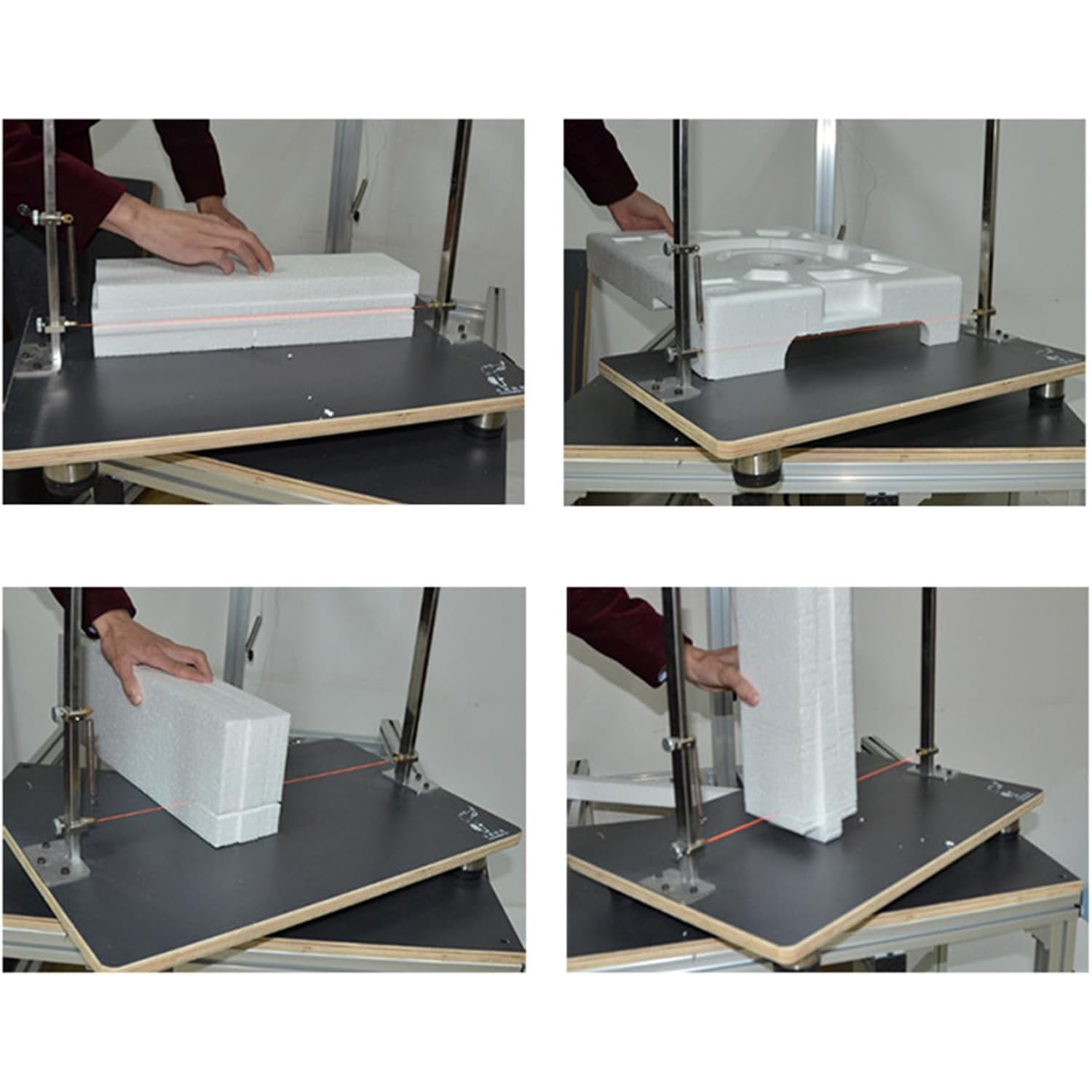 Frez do płyt piankowych, narzędzie do cięcia pianki z gorącym drutem, temperatura 0~300℃, regulowana wysokość 350 mm, stół roboczy 38 * 58 mm, do pianki/gąbki/epe/wstążki