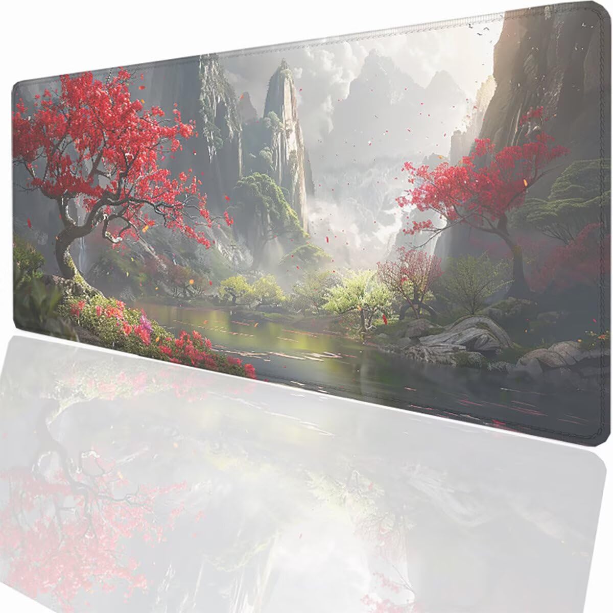 Tappetino per Mouse Gaming XXL 1200x600x3mm – Ufficio Mousepad Grande Migliora la Velocità e la Precisione Tenuta Stabile Sottomano per Ufficio e Casa Accessori Scrivania Paesaggio Montagna LMDT4160