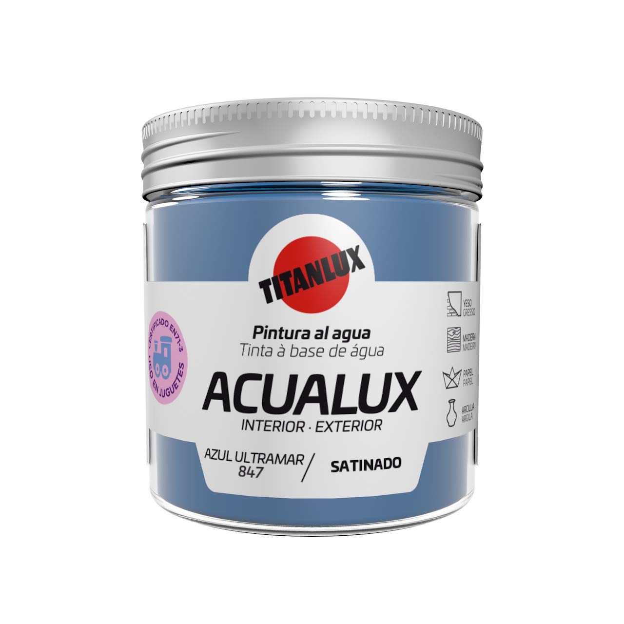 Titanlux - Aqualux Satin 75 ml (J11084775 Ultramarine Blue)