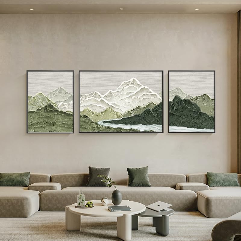 Amazon.com: Ecqizer 风客厅装饰画背有靠山画沙发背景墙挂画风景