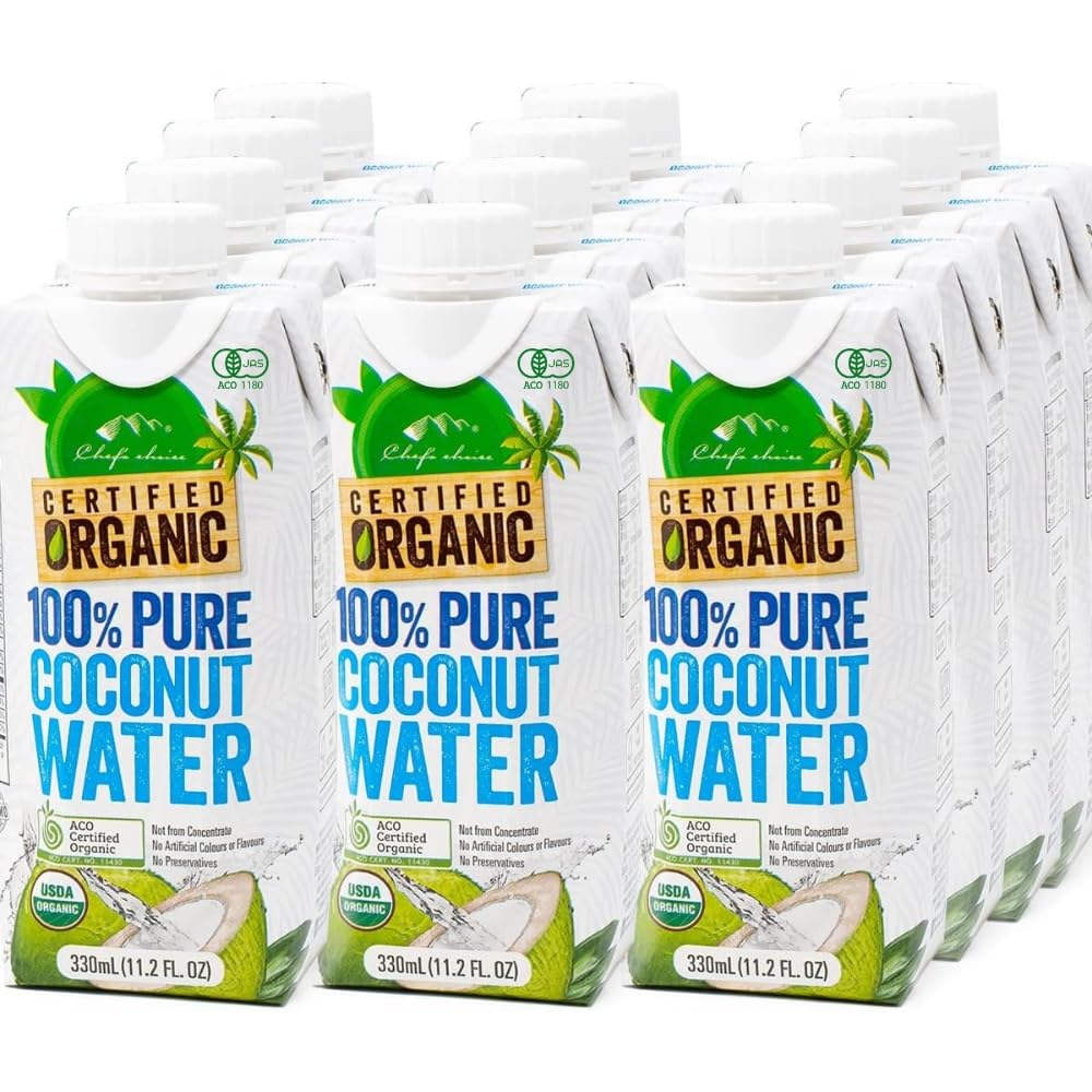 シェフズチョイス オーガニックココナッツウォーター330ml (6本/1箱) 無添加 無加糖 Organic 100%pure coconut water (6本2箱)