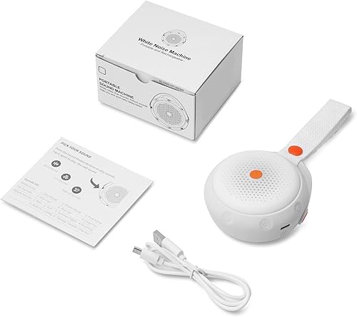 Miniatura 9 de AMIR Máquina de sonido, máquina de ruido blanco para bebé, 12 sonidos relajantes para dormir, control de volumen, 3 ajustes de temporizador y luz