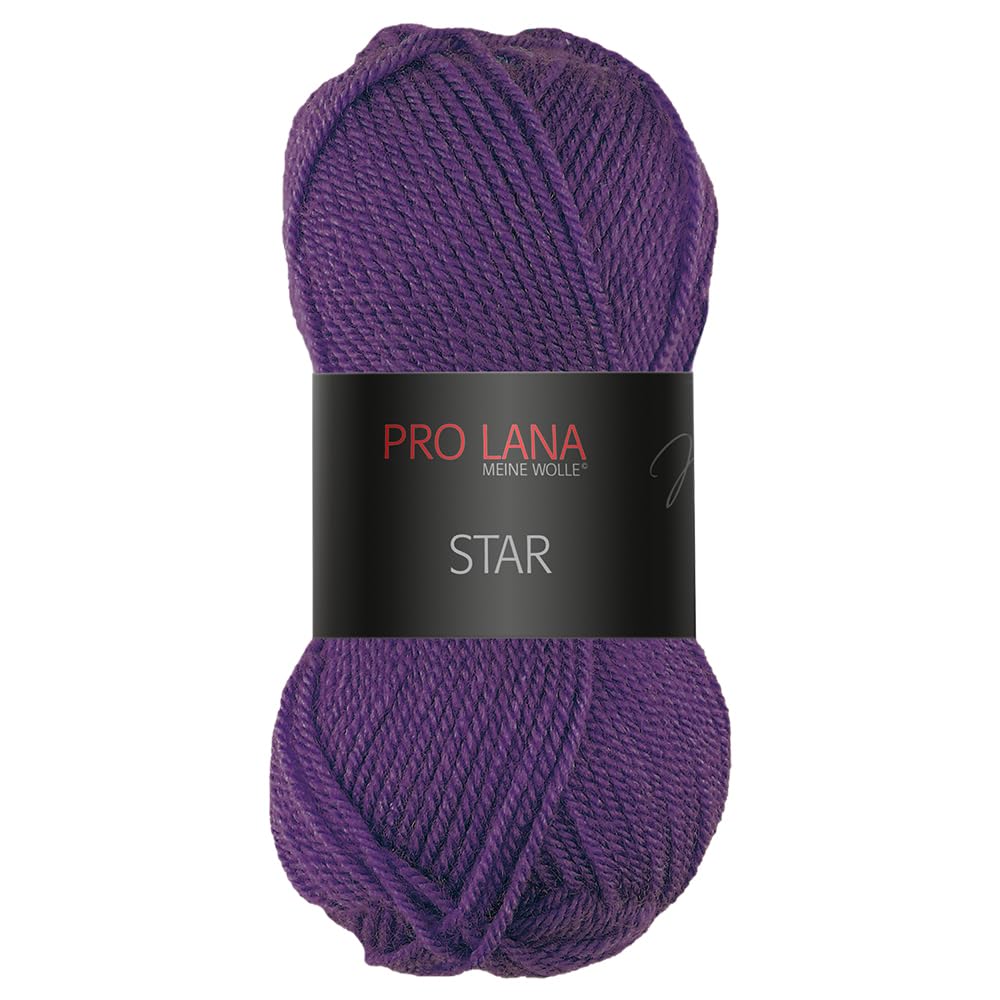 Frida's Wollhaus 50 g Star Knitting Crochet Wool Yarn Soft Easy Care 39 Colours (48 | Blackberry)
