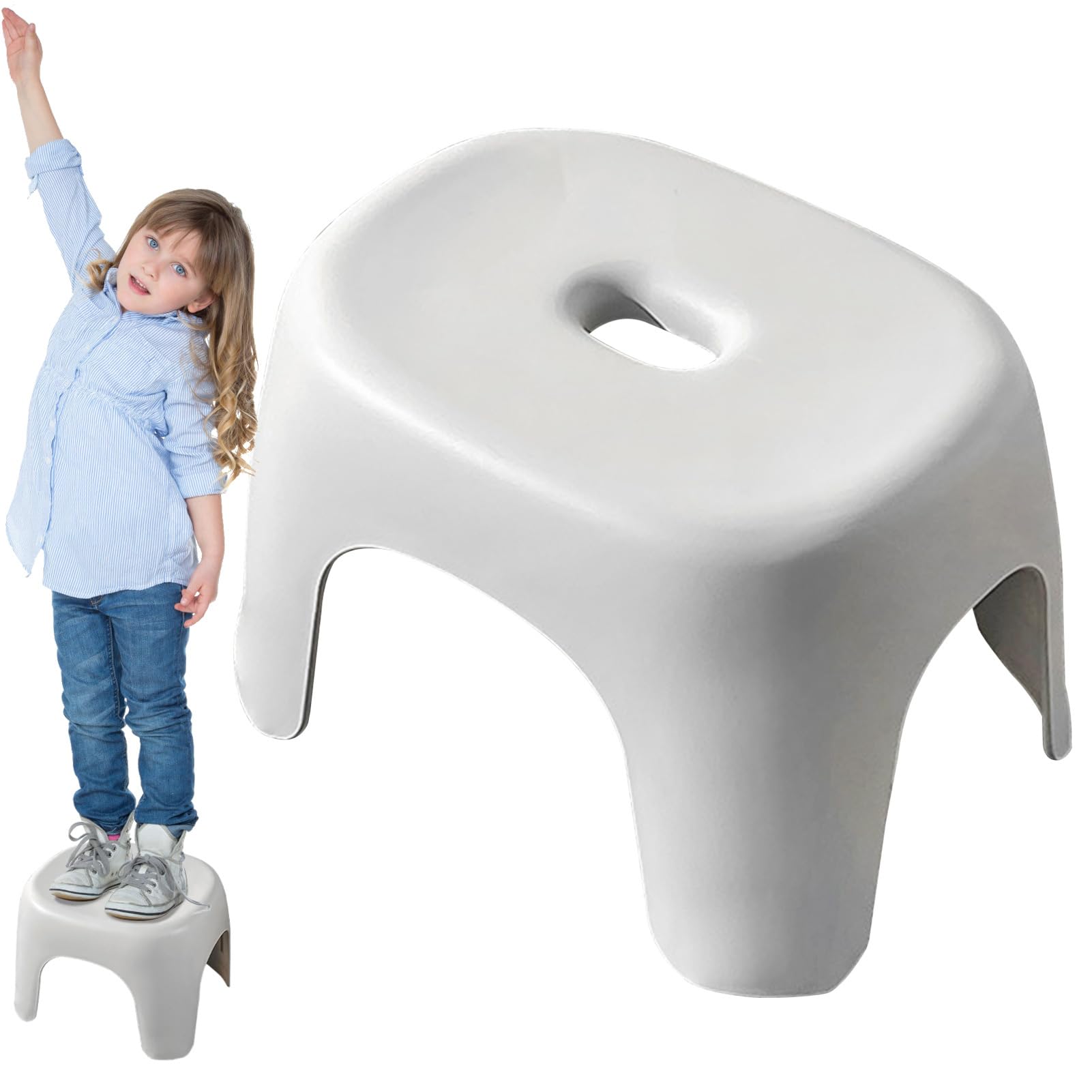 Tabouret de salle de bain multifonction et marchepied léger pour la maison