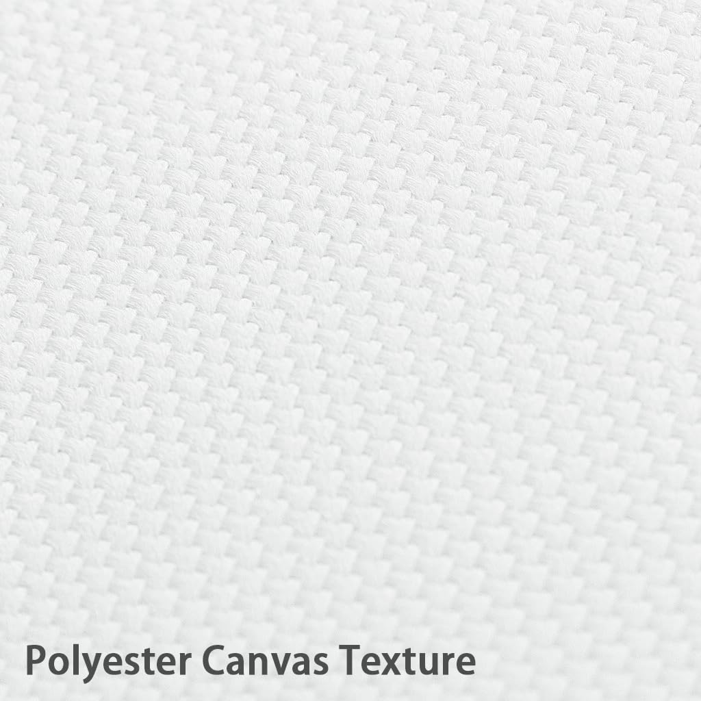 Printable Inkjet Canvas Roll 44" x 40ft, Matte Photo Canvas for Inkjet Printers, Waterproof Polyester Canvas Paper
