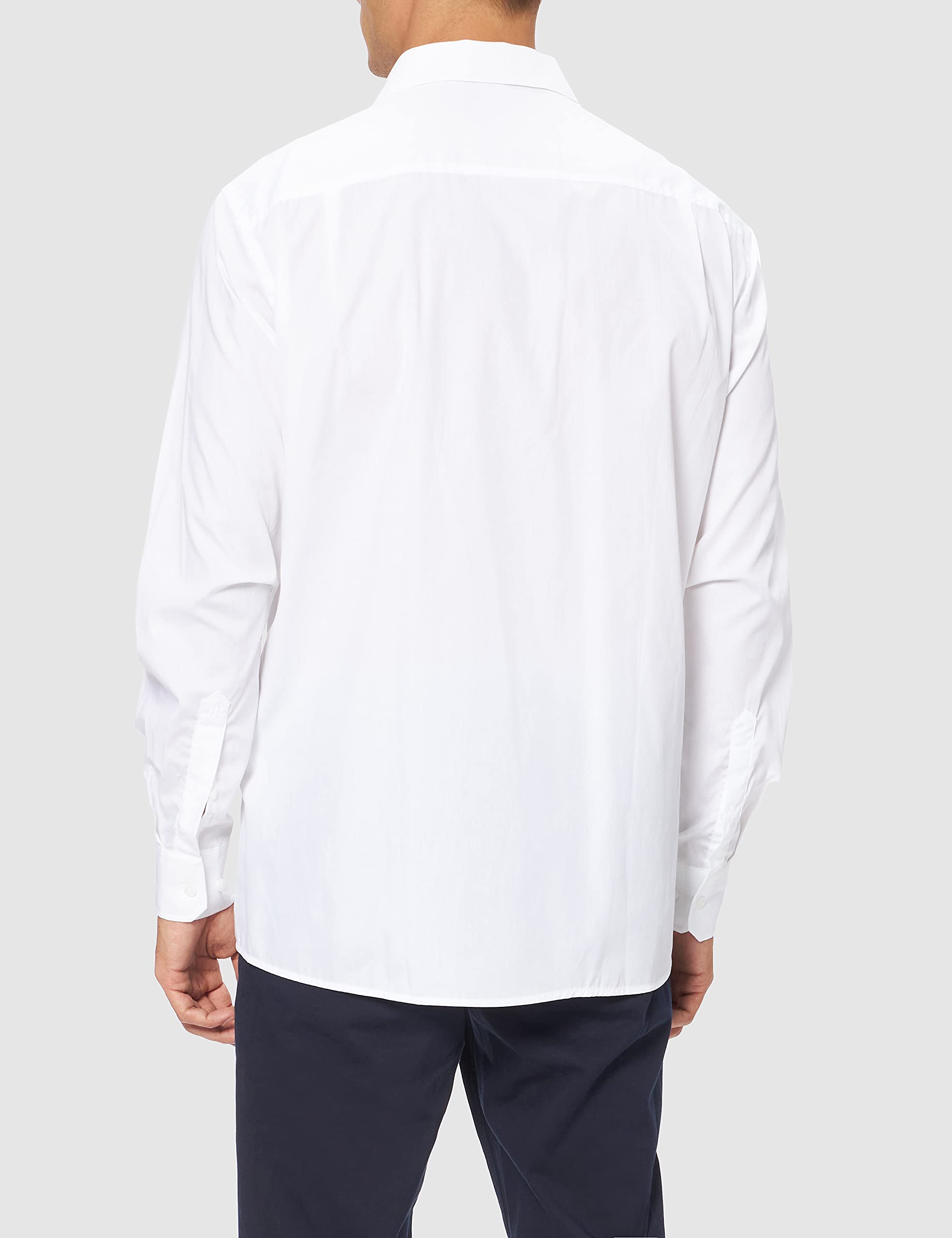 JP 1880 Męska koszulka męska, duże rozmiary, L-8XL do 8XL, koszula, koszula biznesowa, kieszeń na piersi, kołnierz i Comfort Fit, czysta bawełna, łatwa do prasowania 703633, biały, XXL