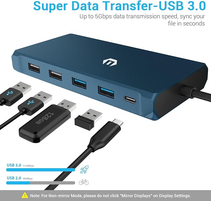 Qhou Hub USB C 12 en 1 con HDMI Dual, DisplayPort, Ethernet 1000M, PD 100W miniatura 7