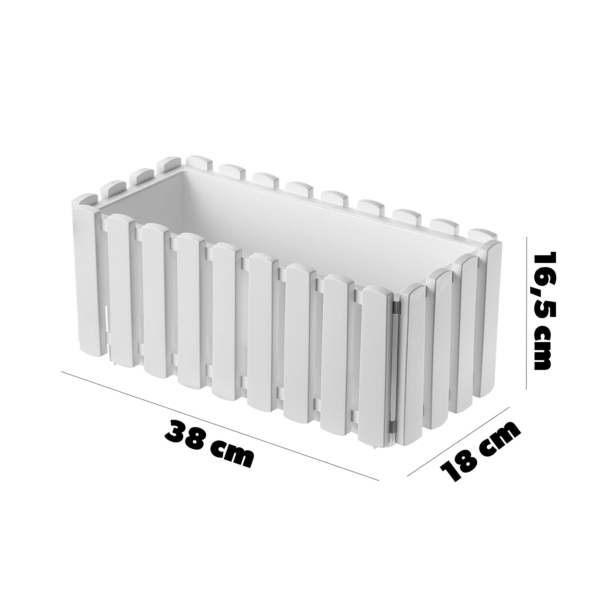 Jardineras Exterior Balcon Macetero De Balcón Estilo Rústico - 60cm, Blanco,  Resistente A La Intemperie Jardinera Rectangular Exterior, image size:2000x2000