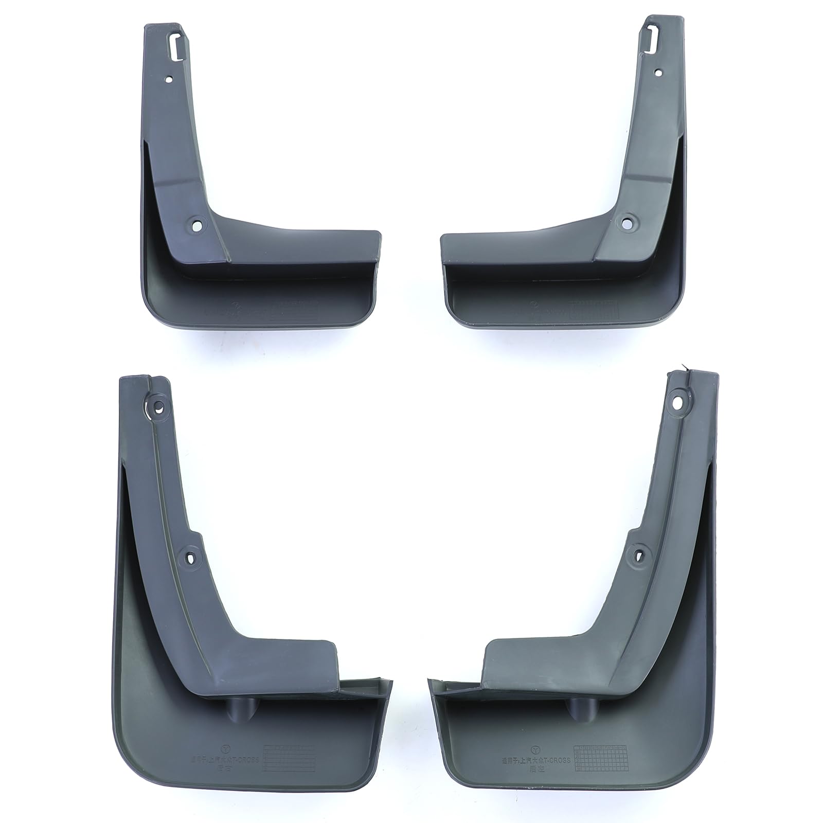 Schmutzfänger Set vorne und hinten Schwarz für VW T-Cross C1 ab 18