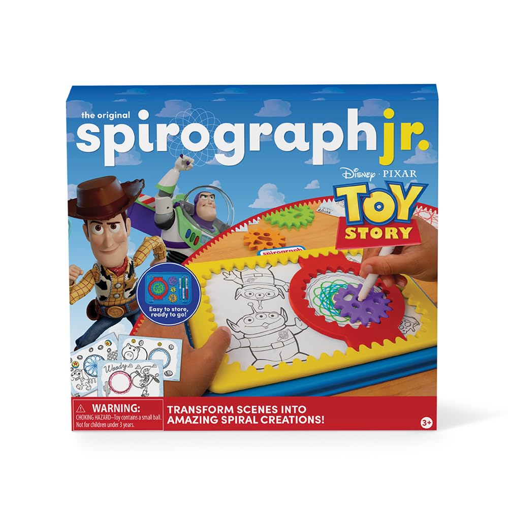 Spirograph Disney Jr. Toddler Arts and Crafts, Drawing Art Kit, Toddler Activities, Drawing Pad, Jumbo Gears, Washable Markers, Unleash Your Child Inner Artist, Ages 3+
