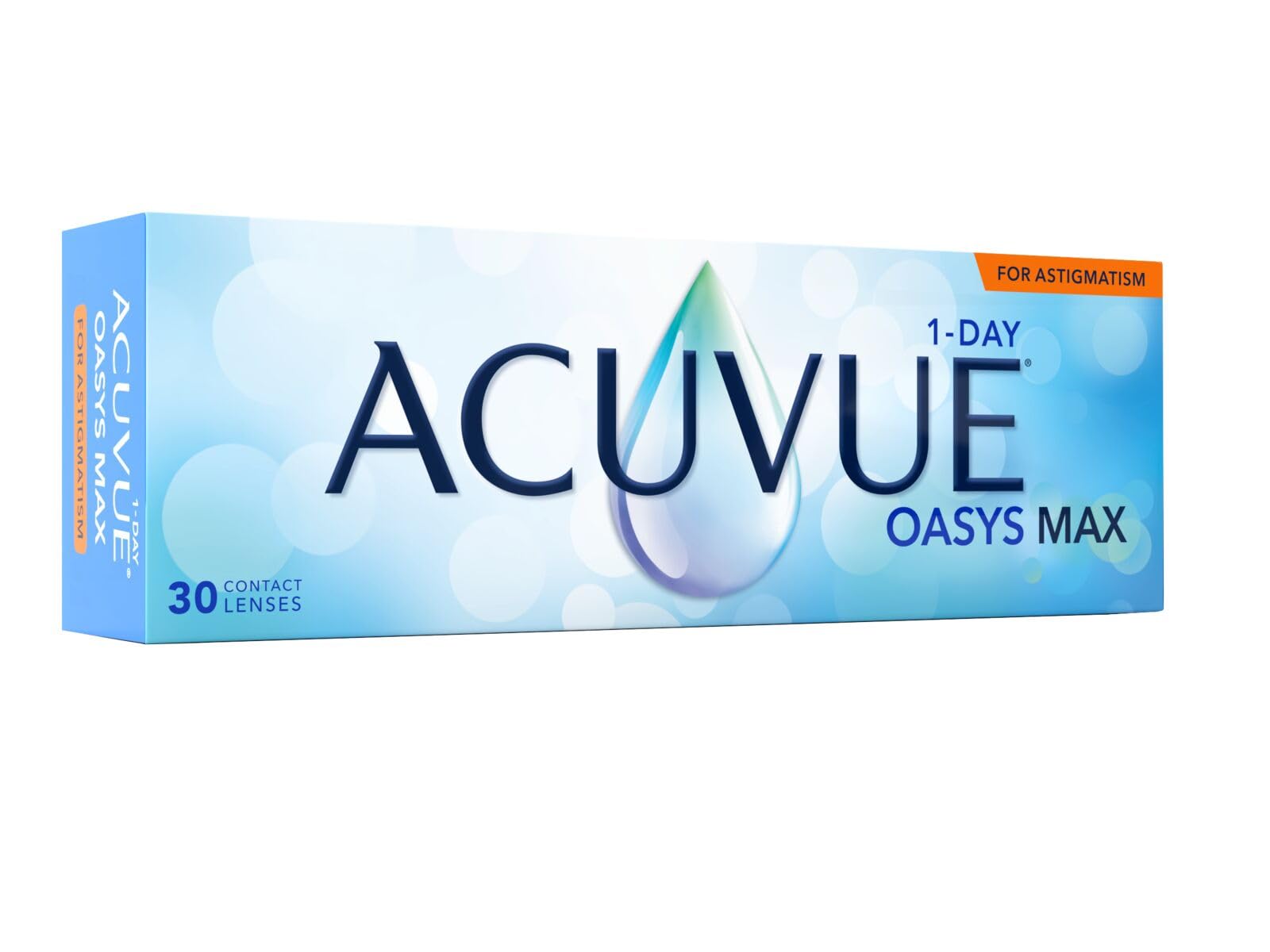 ACUVUE OASYS MAX 1-DAY FOR ASTIGMATISM – 30 Tageskontaktlinsen mit -1.00 dpt, Cyl -0.75, Ach 90 & BC 8.5