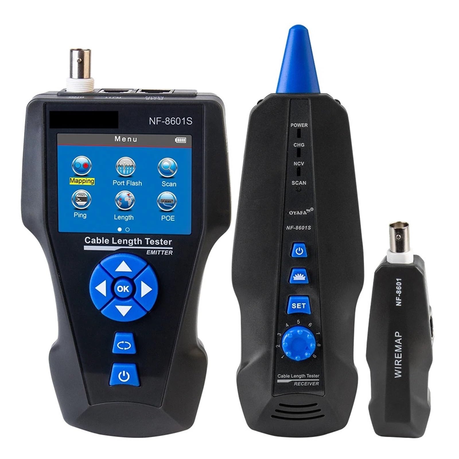 Cable Tracker, Multifunction TDR Enthernet Cable Tester Rj45 Rj11 BNC Cat5 Cat6 6E Cat7 POE LAN Test Ping Network Tracker