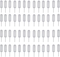 Vista 1 de Pipetas de postre de 0.1 fl oz, 60 pipetas de transferencia de plástico con gotero inyector líquido para magdalenas fresas (60)