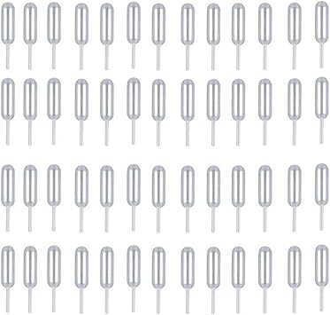 Pipettes 4ml Plastic Transfer Dropper for Cupcake Food Liquid, 60PCS