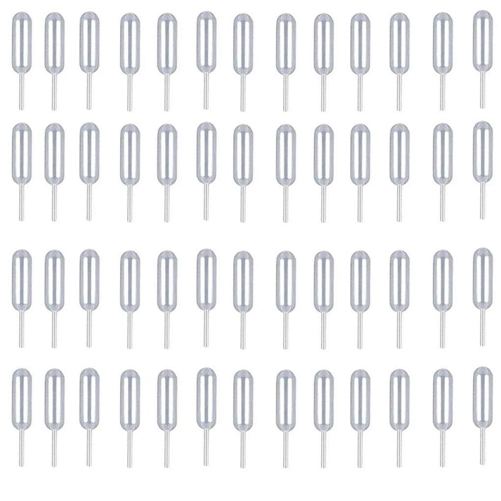 Dessert Pipettes 4ml, 60PCS Plastic Squeeze Transfer Pipettes Dropper Liquid Injector for Cupcake Strawberries (60）