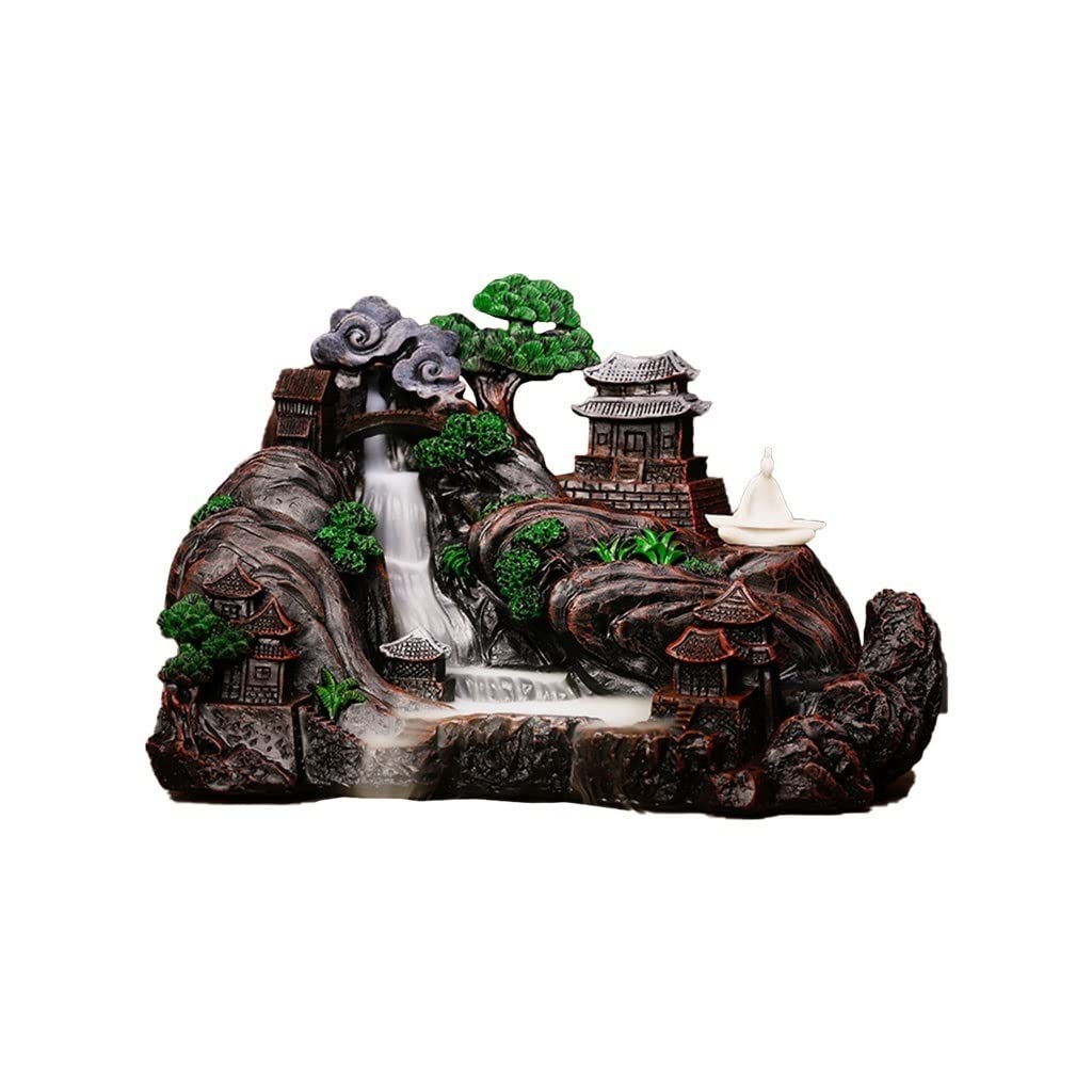 Incense Burner Rockery Waterfall Incense Burner Backflow Creative Indoor Aromatherapy Accessories, Zen Decoration, Home, Room Waterfall Incense Burne